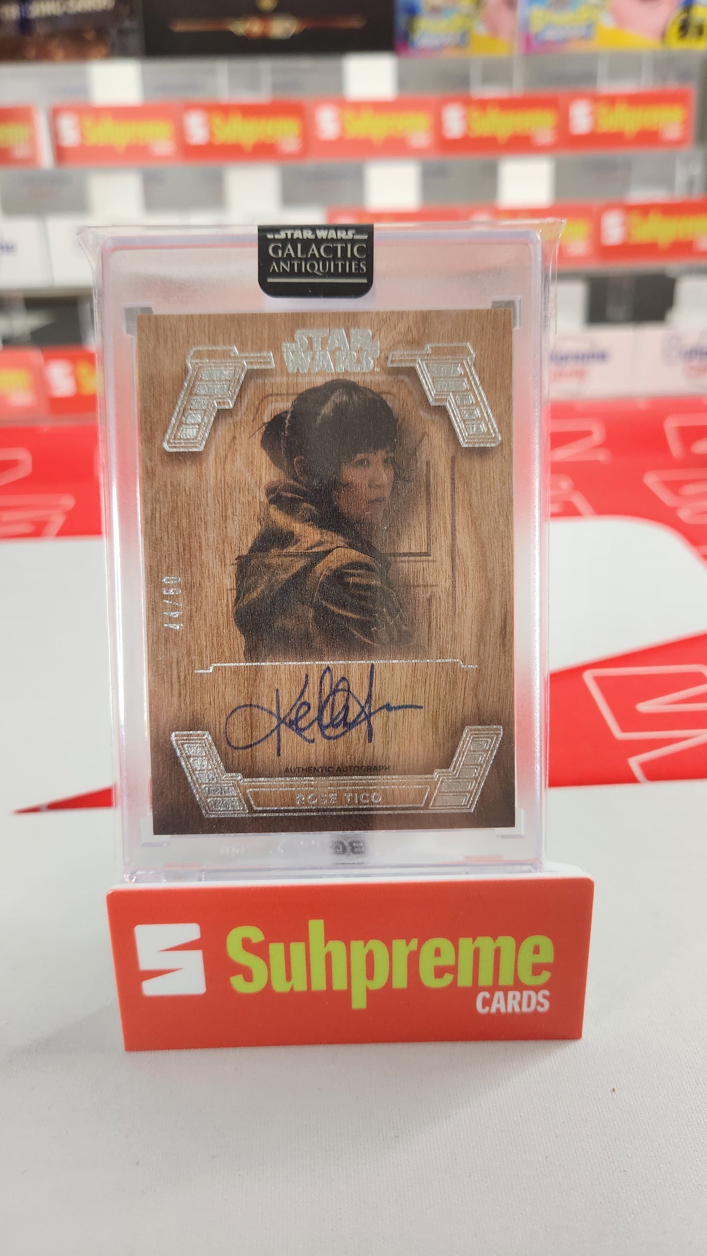 2024 Galactic Antiquities Rose Tico Wood Autograph /50