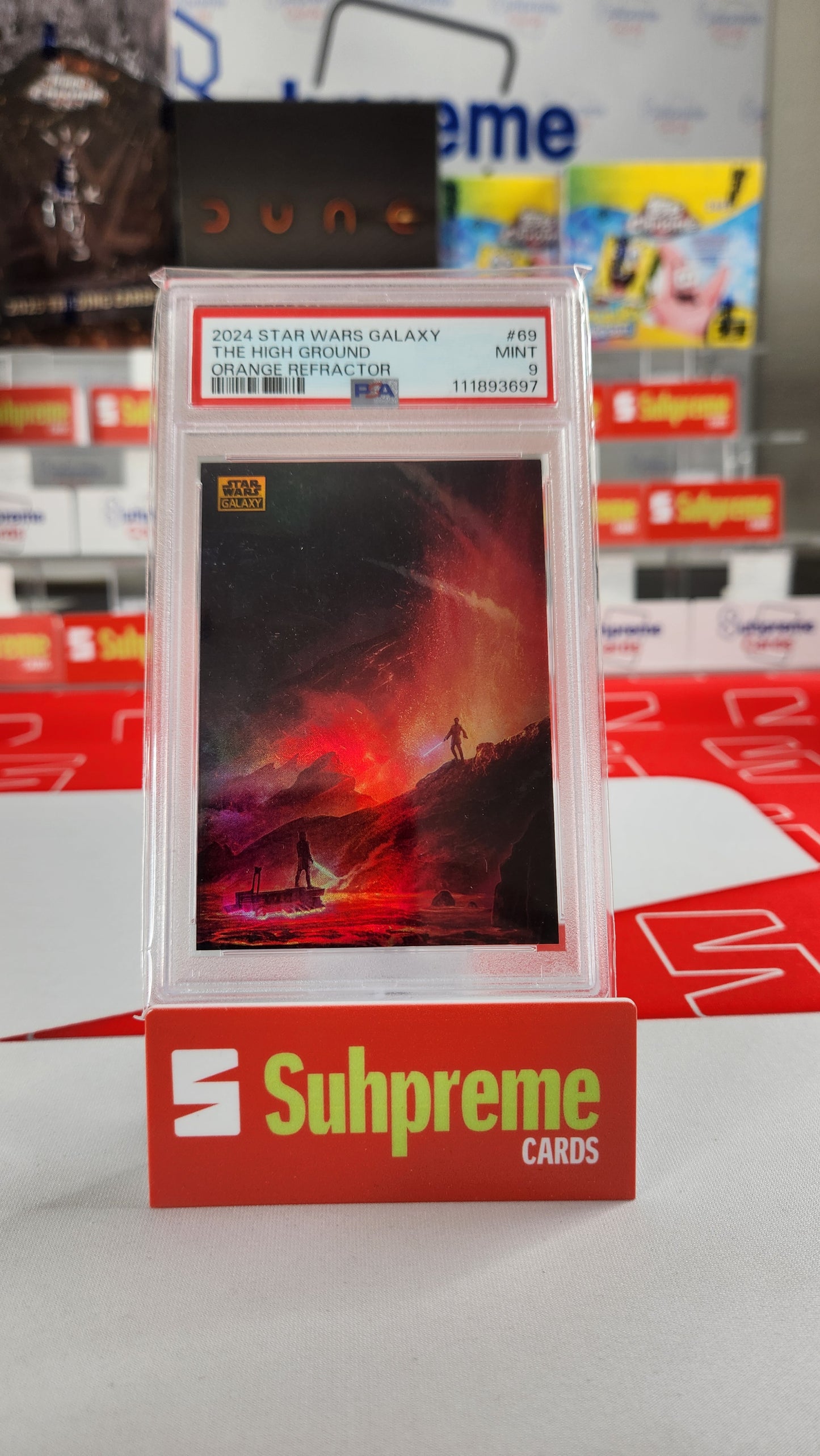 2024 Topps Galaxy Chrome The High Ground Orange Refractor /25 PSA 9